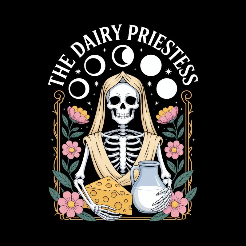 The Dairy Priestess Skeleton Cheese Milk Moon Phases