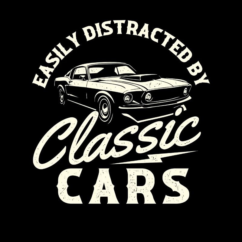 Facilement distrait par les voitures classiques Fan rétro de voitures