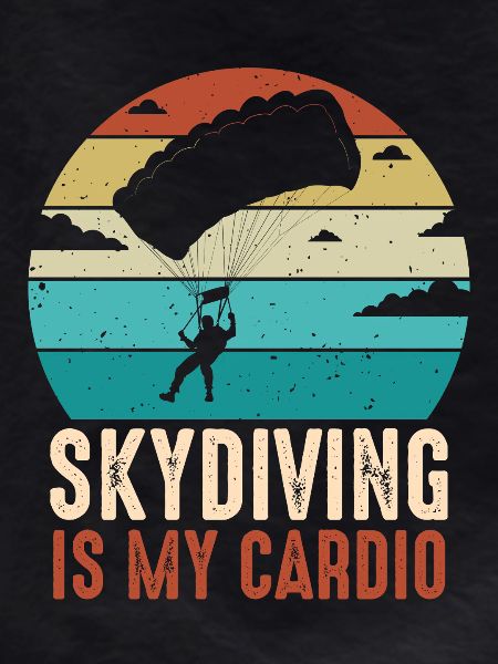 Skydiving Cardio Retro Sunset
