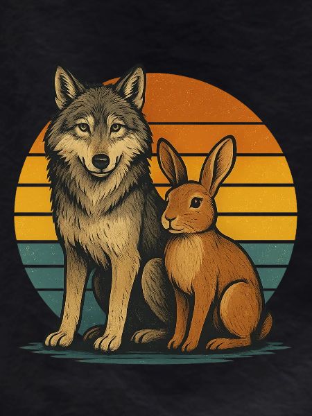 Wolf and Rabbit Retro