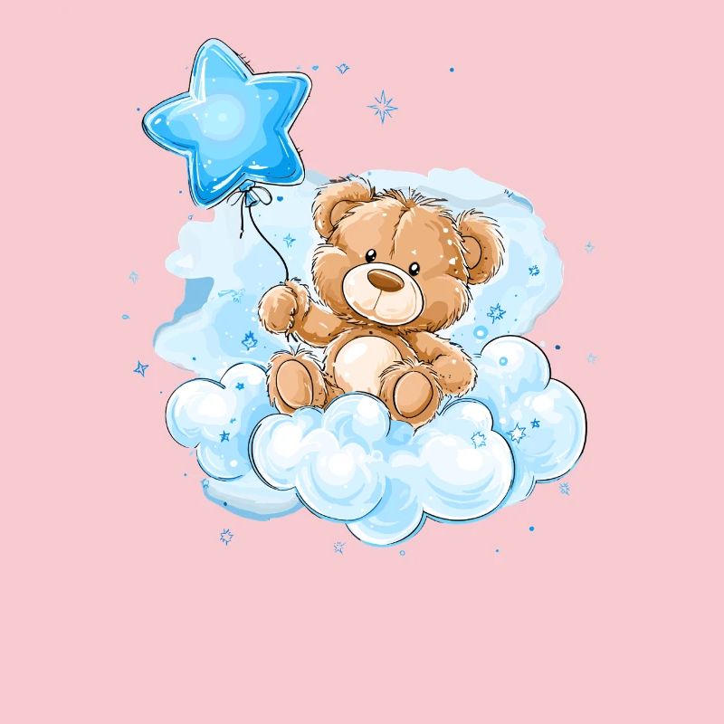 Teddy on Clouds Balloon