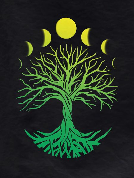 Tree Circle Moon Phases