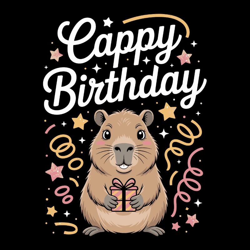 Capybara Anniversaire Cappy Anniversaire Drôle de capy