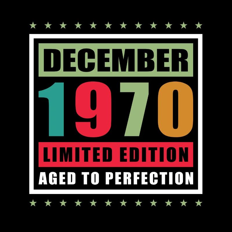55e anniversaire Original Décembre Né en 1970
