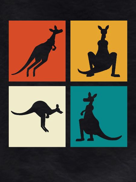 Kangaroo Four-Frame Silhouettes