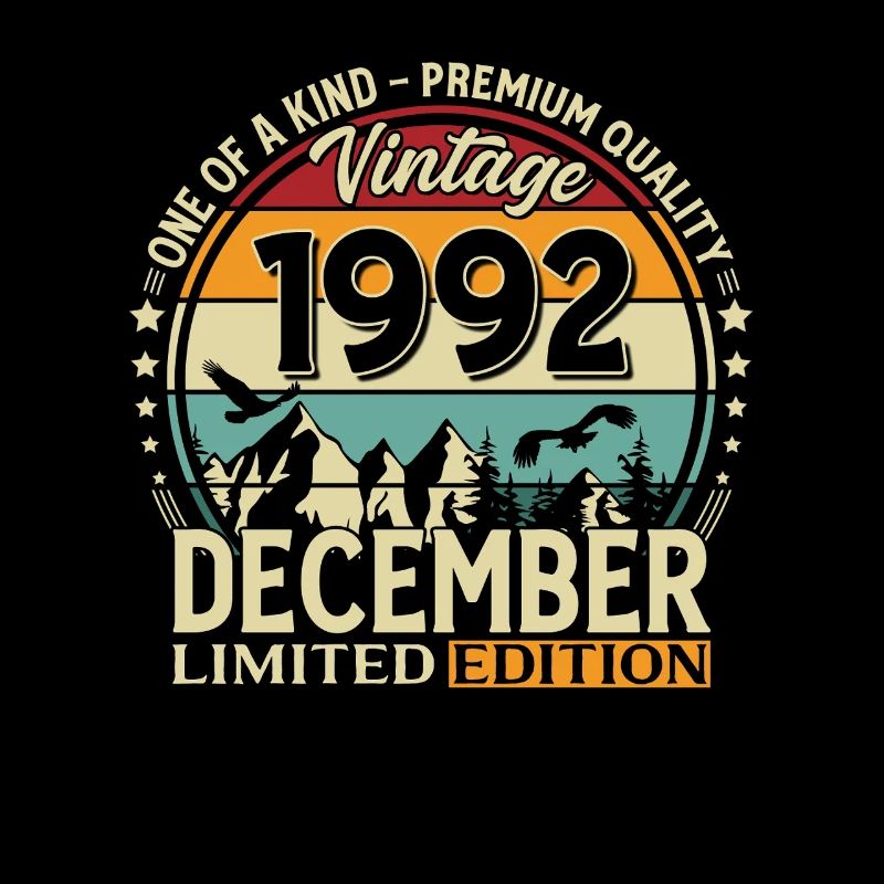 33e anniversaire Millésime décembre Millésime 1992