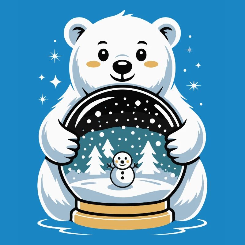 Polar Bear Snow Globe Impression