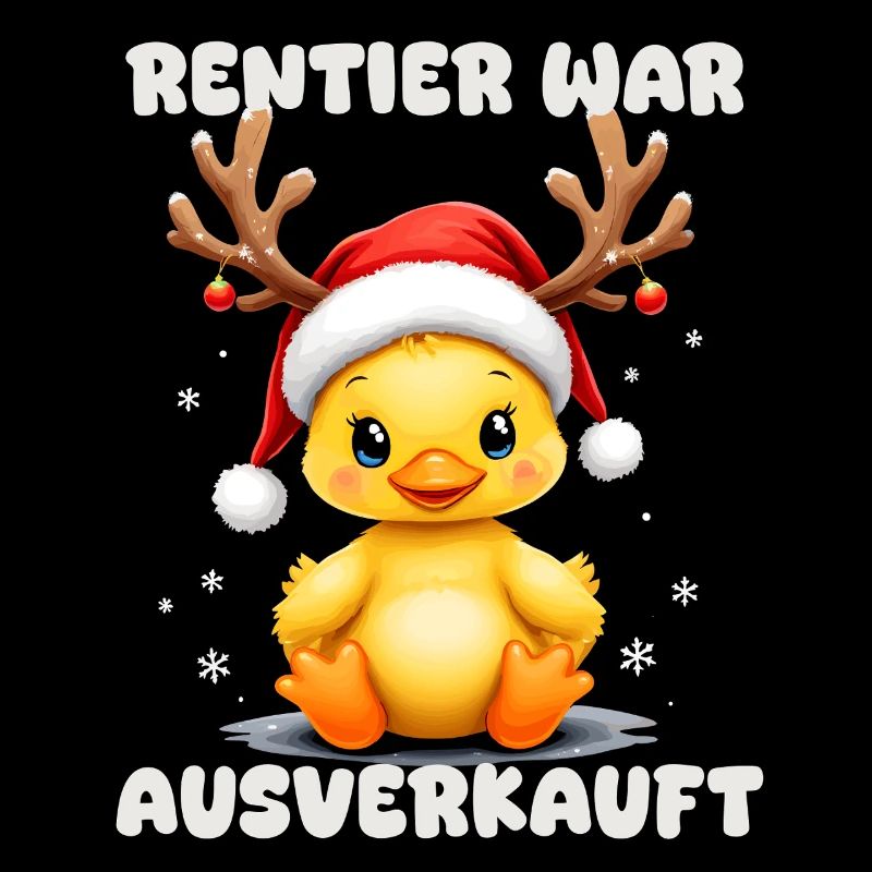 Renne était complet, canard de Noël