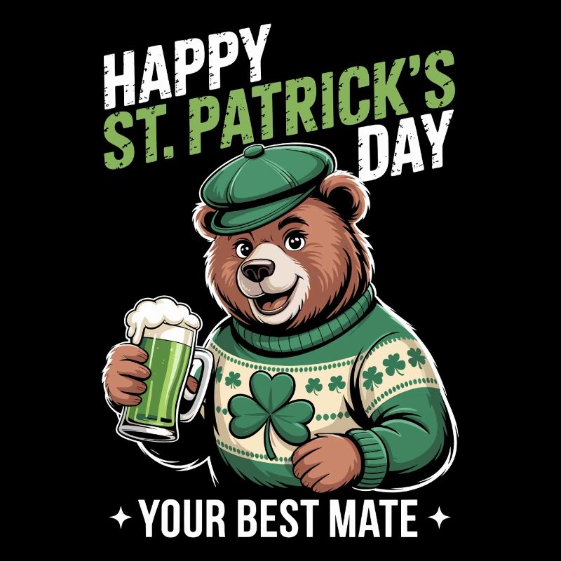 L’ours de Saint-Patrick au pelage vert
