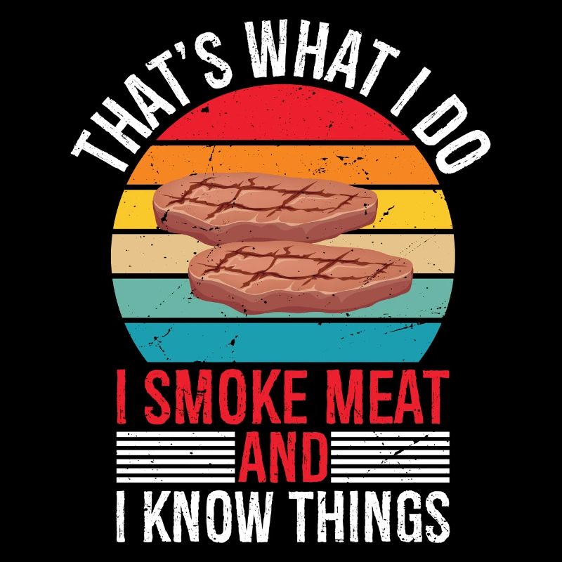Funny Pitmaster I Smoke Meat BBQ Smoker Grill 