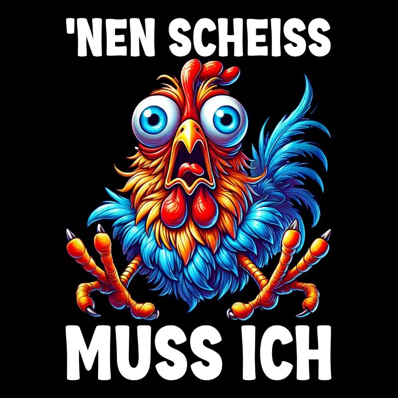 Nen Scheiss Muss Ich Lustiger Huhn Sarkasmus Humor