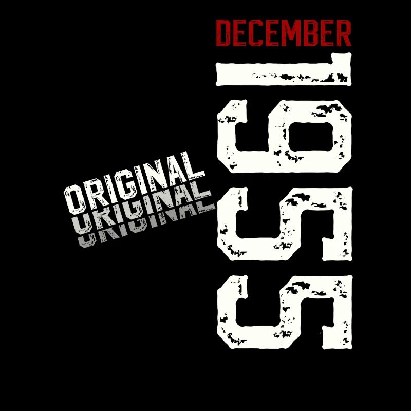 70th Birthday Original December Born 1955