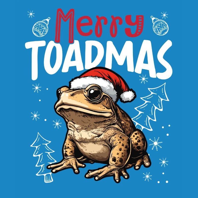 Joyeux Toadmas : motif drôle de Noël de crapaud