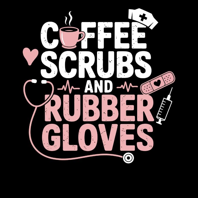 Coffee scrubs and rubber gloves