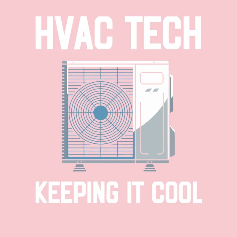 HVAC Tech Keeping It Cool Saying Technician