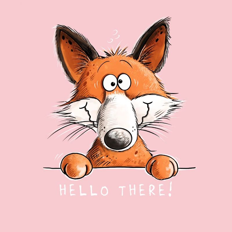 Funny Fox Hello Da Cartoon Saying