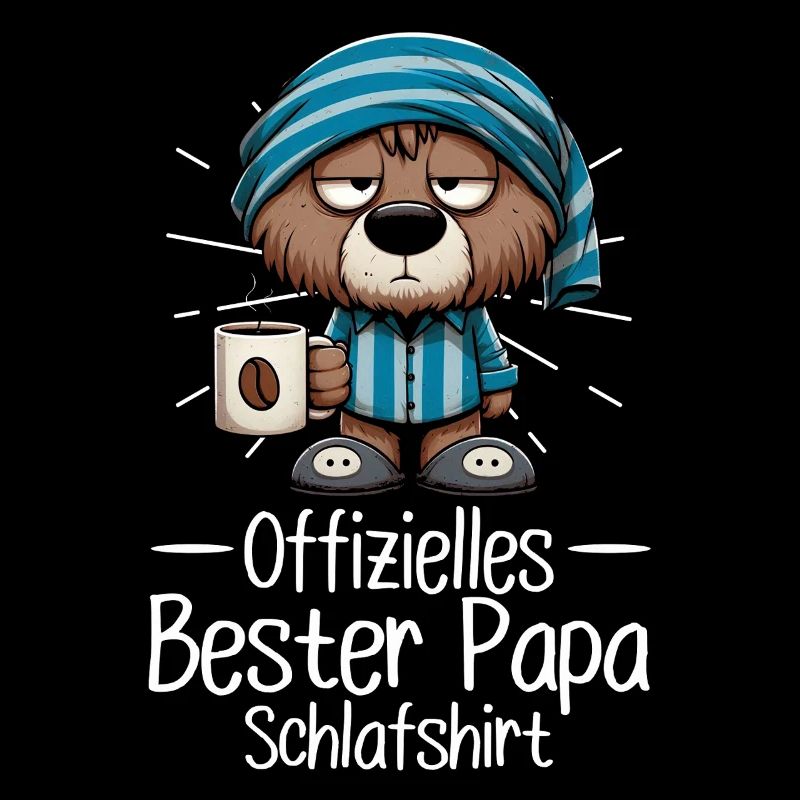 Offizielles Bester Papa Schlafshirt Bär