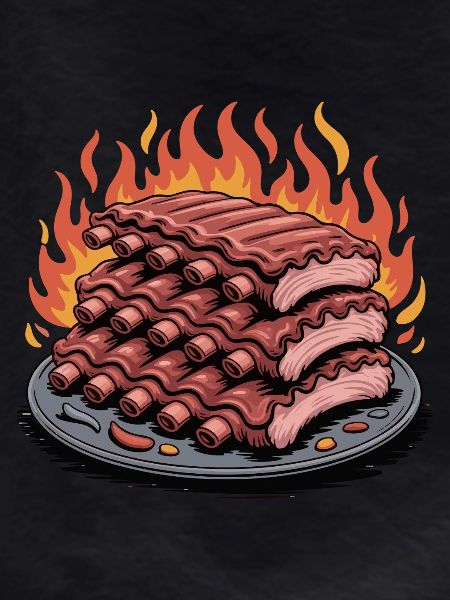 Fire grilled rib platter