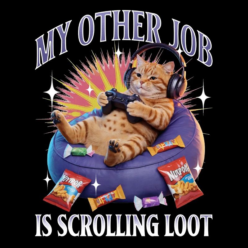 Chat gamer drôle