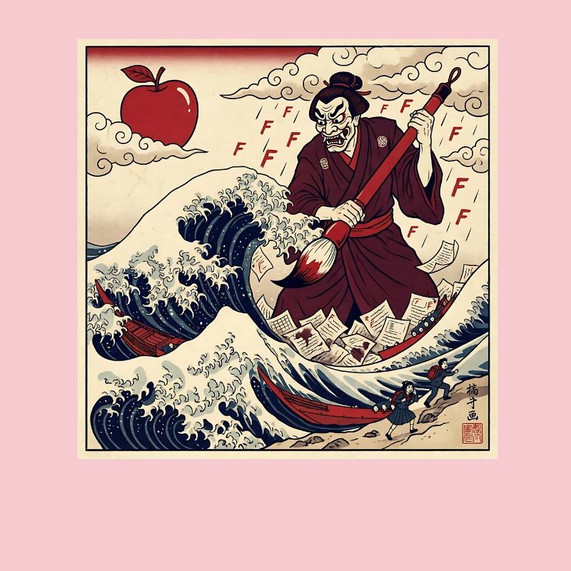 F Notes du professeur samouraï Vague de tsunami