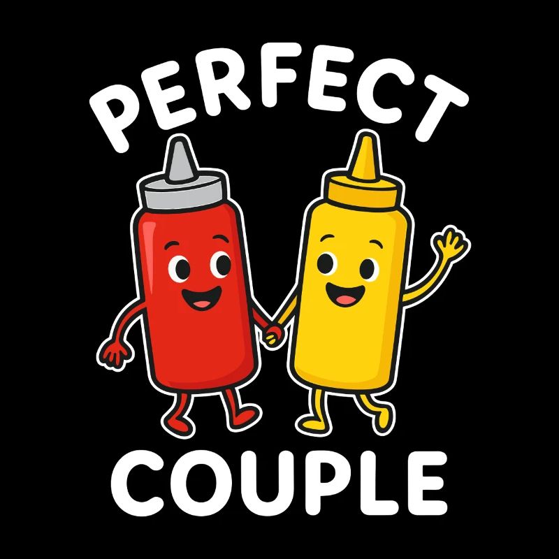 Couple parfait Ketchup Mustarde Amis