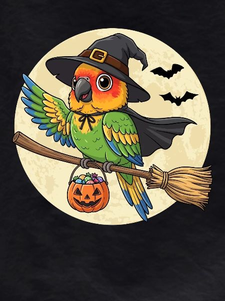 Cute Parrot Witch Halloween