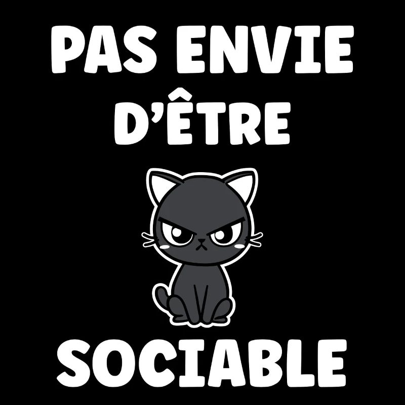 Pas envie d'être sociable - Chat grognon