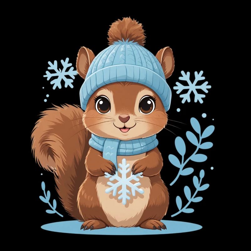 Winterliches Eichhörnchen Motiv