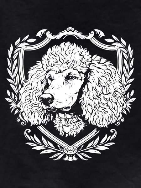 Poodle heraldic art