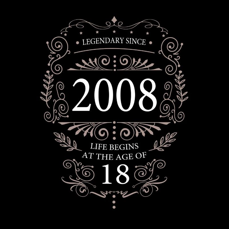 Legendary since 2008 18 Birthday Vintage Design