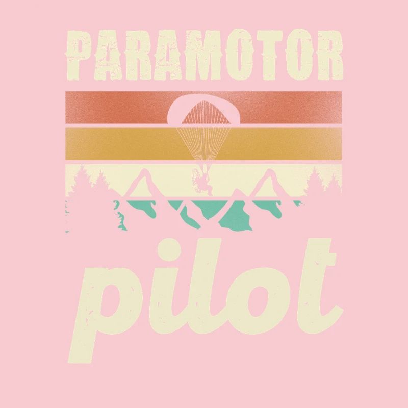 Paramotor Pilot Retro Sunset