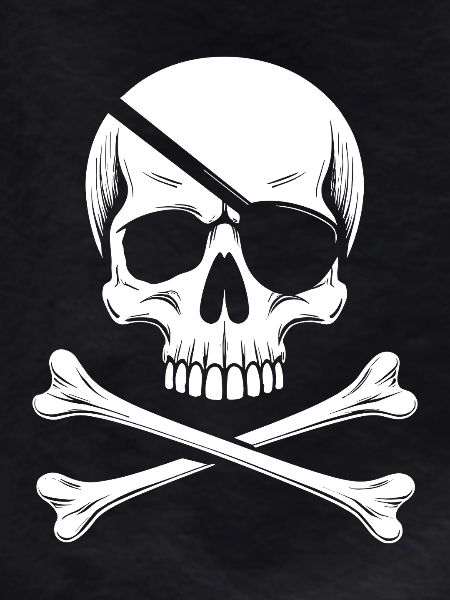 Classic Jolly Roger Pirate Skull