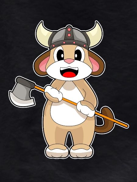 Dog Viking Axe