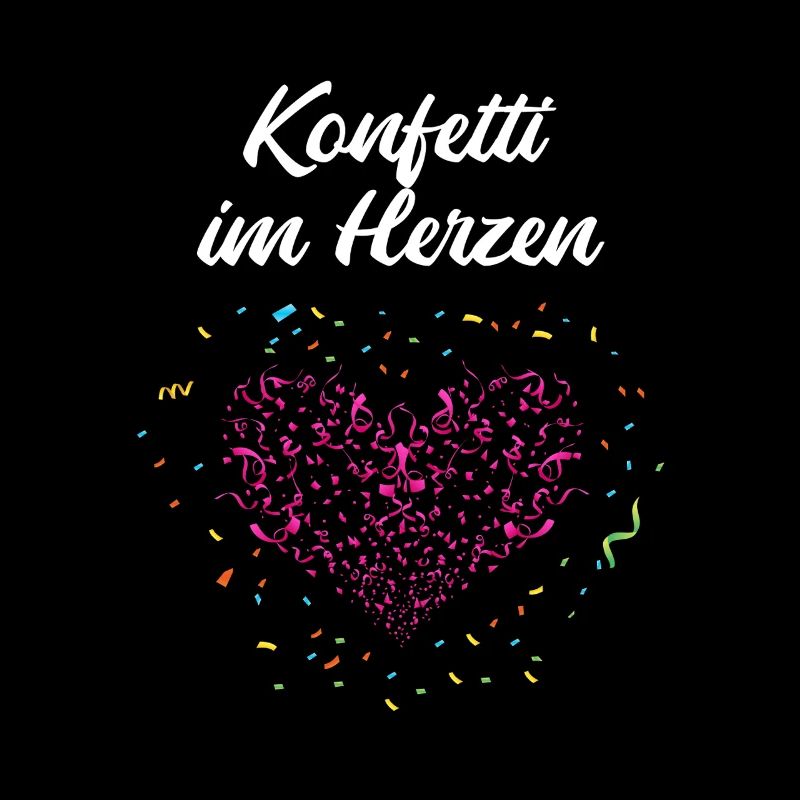 Konfetti im Herzen – Karneval Fasching Herz