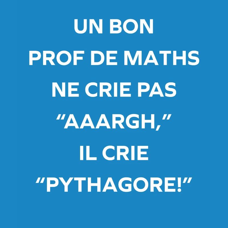 Prof de maths crie Pythagore