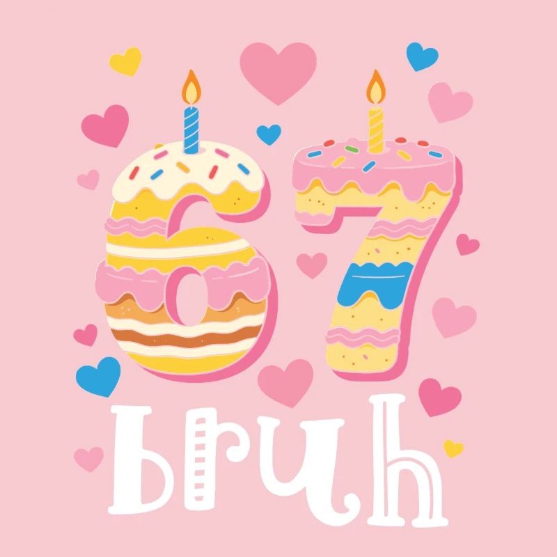 67 Geburtstag Donut Herzchen