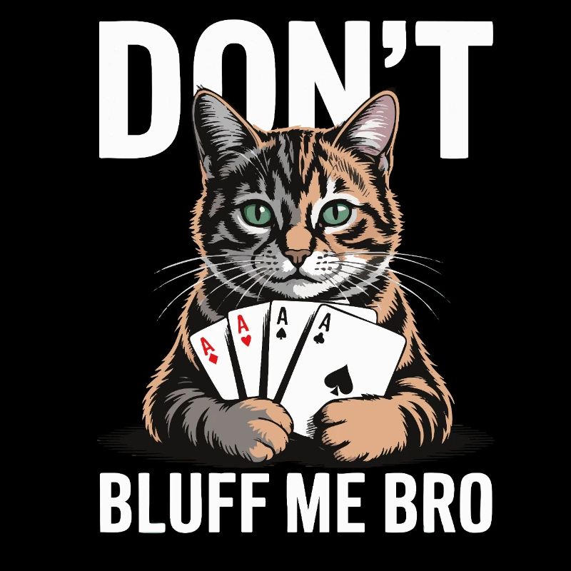 Poker Cat - Don't Bluff Me Bro