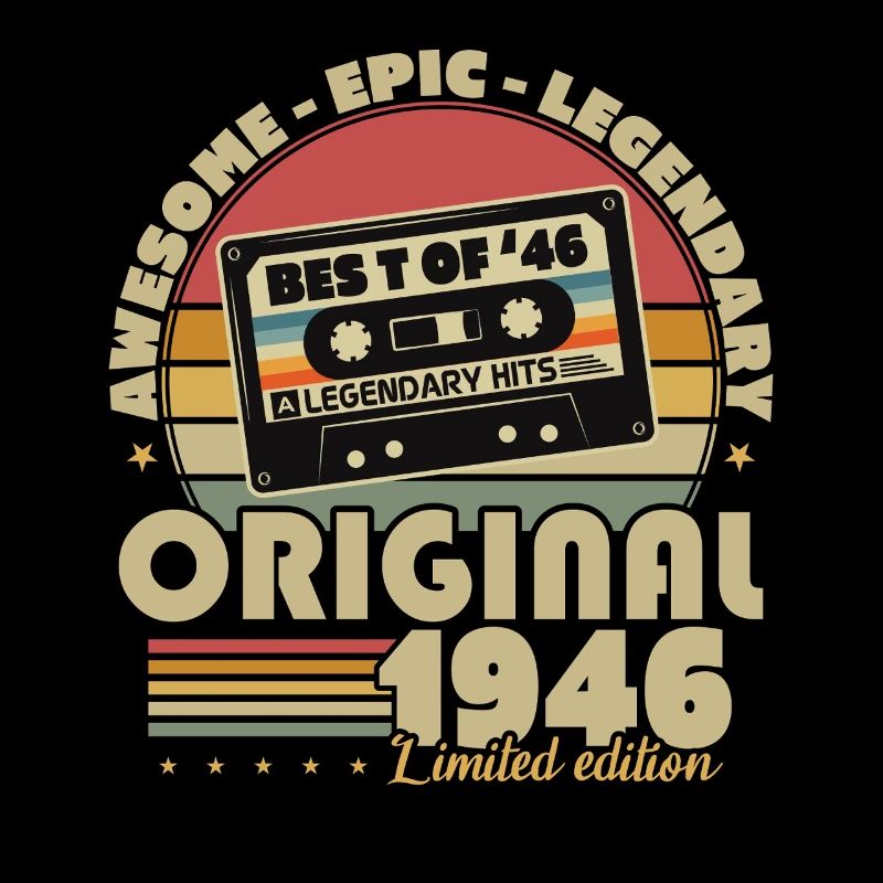 Original 1946 Vintage Birthday Retro