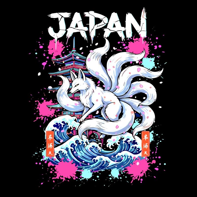 Kitsune Japan Pagode – Anime Fuchsgeist 