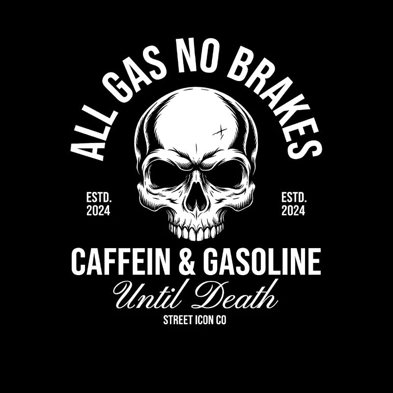 Crâne Tout Essence Sans Freins – Caféine & Essence Desig