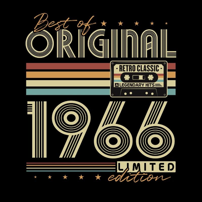 Original 1966 Vintage Vintage Anniversaire Rétro