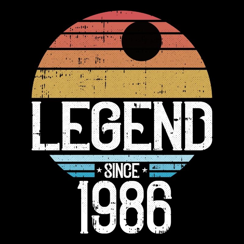 Légende 1986 Logo Retro Sun