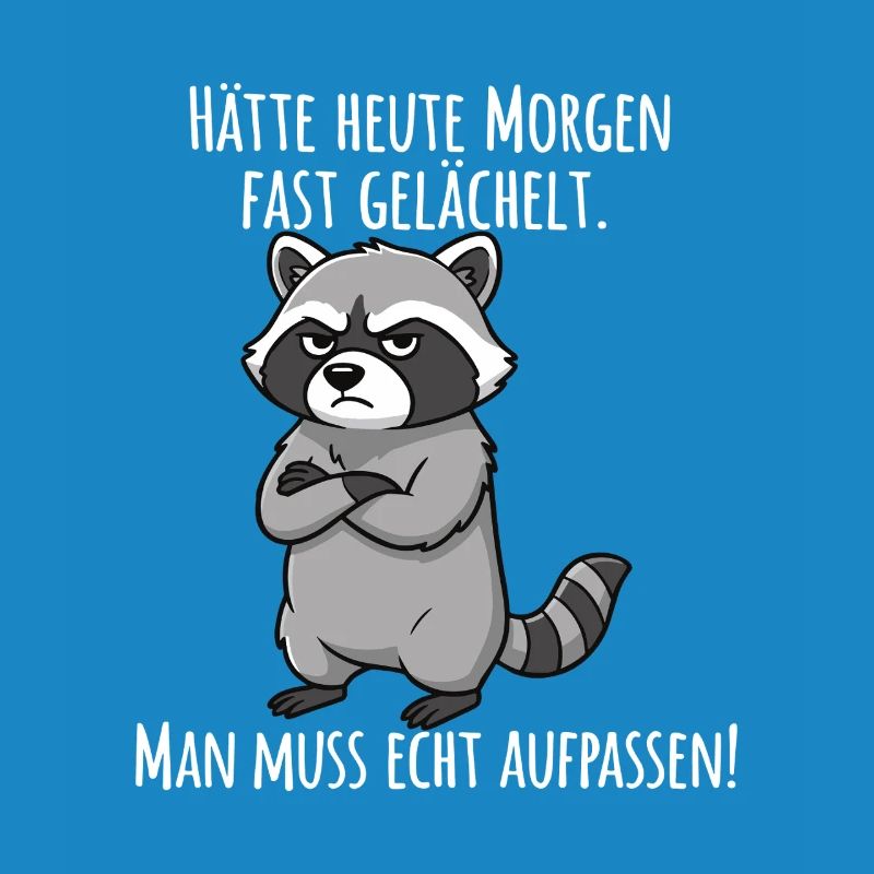 Almost Smiled – Grumpy Raccoon Morning Grouch