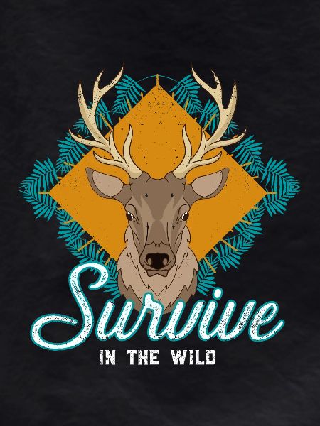 Survive the Wild Deer Emblem