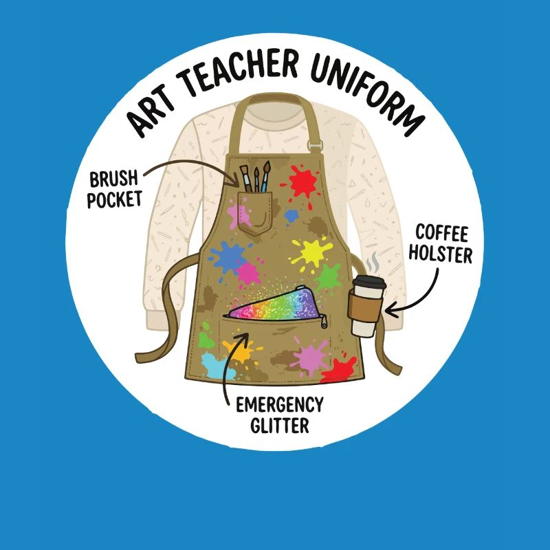 Motif créatif de l’uniforme d’enseignant d’art