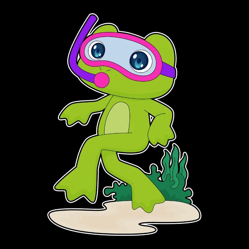 Frosch Taucher Schnorchel Tauchen