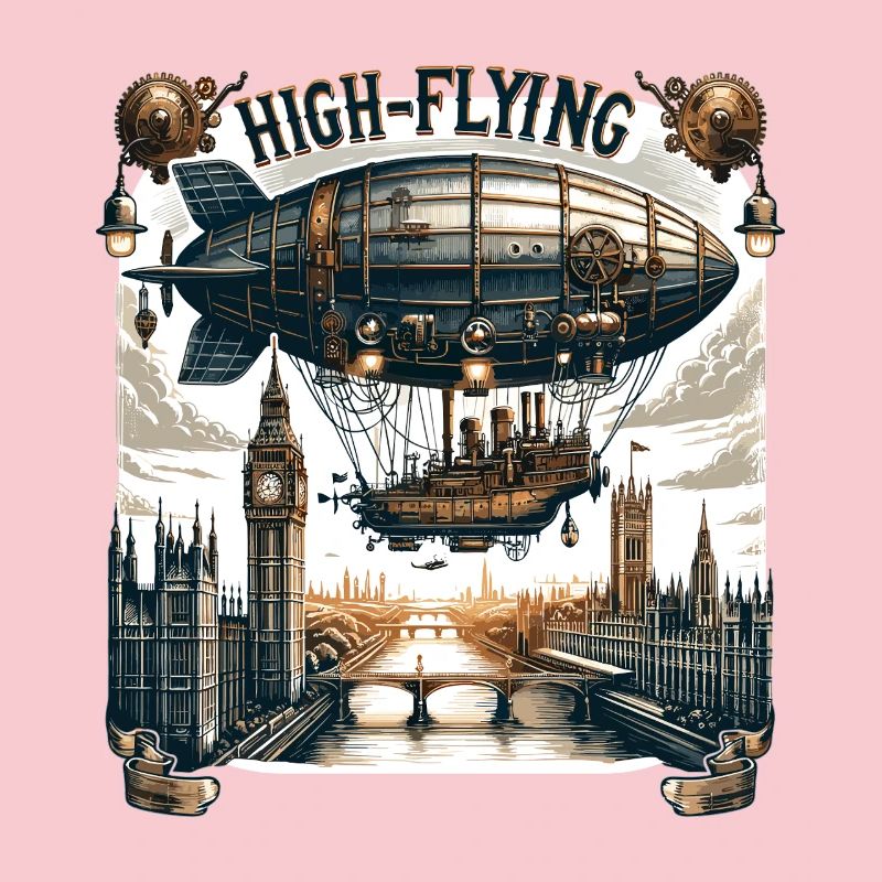 Dirigeable volant au-dessus de Londres