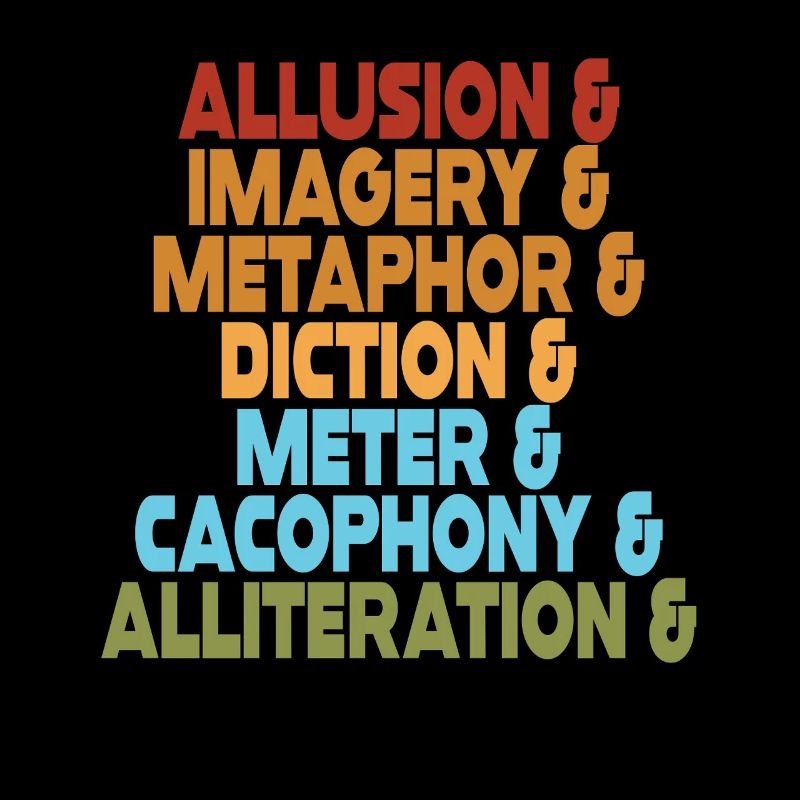 Literarische Mittel Typografie-Stack