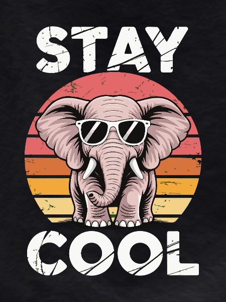 Stay Cool Elephant - Kids Retro