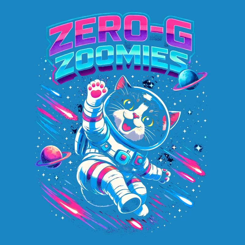 Null-G Zoomies | Humour spatial Astro Cat